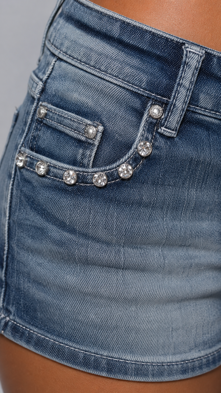 Harley Embroidered Denim Shorts