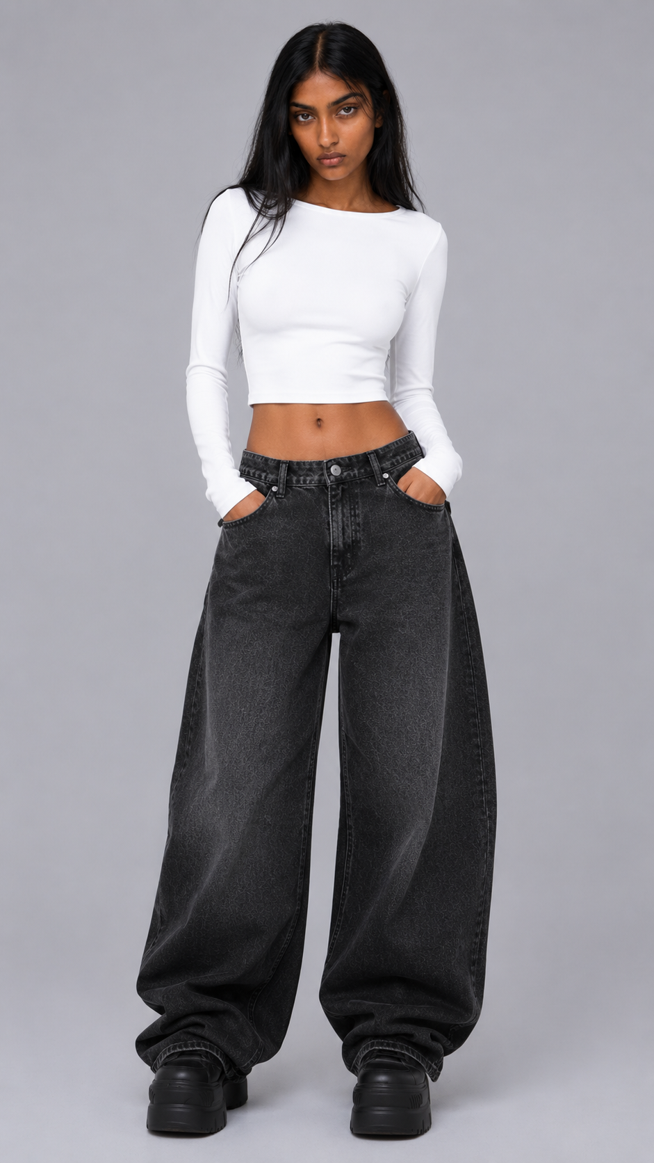 Raven Gothic Baggy Jeans