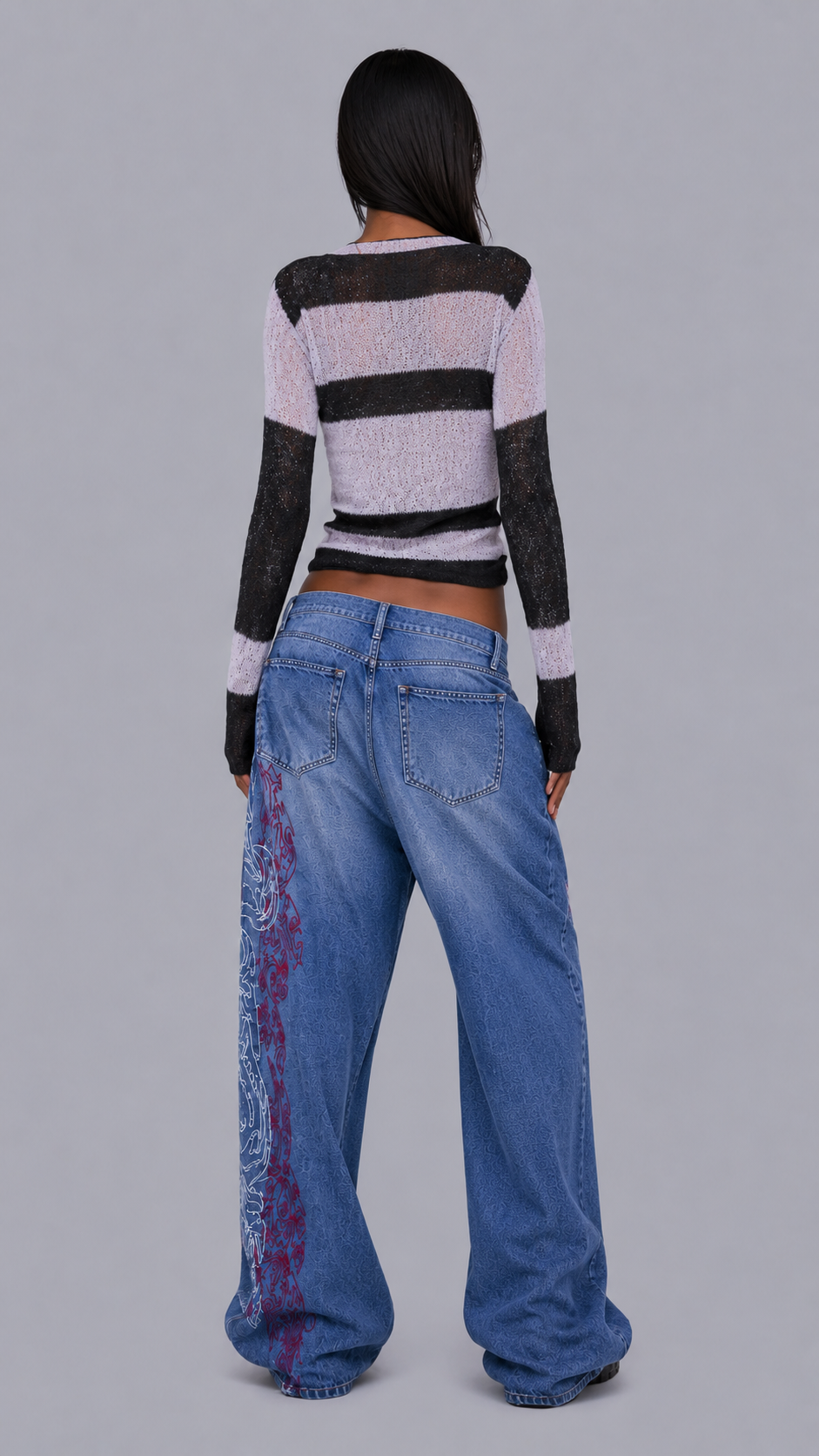 Inez Tribal Baggy Jeans