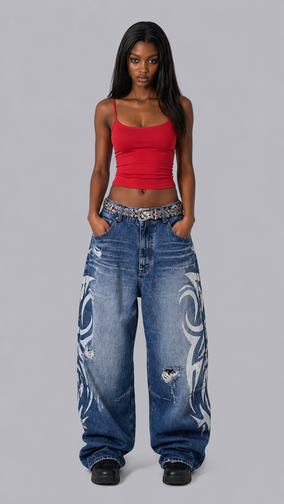 Coco Graffiti Baggy Jeans