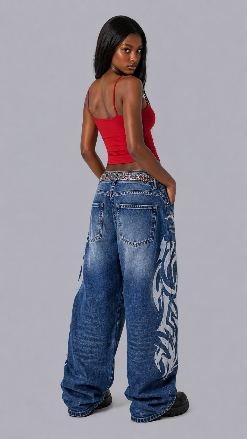 Coco Graffiti Baggy Jeans
