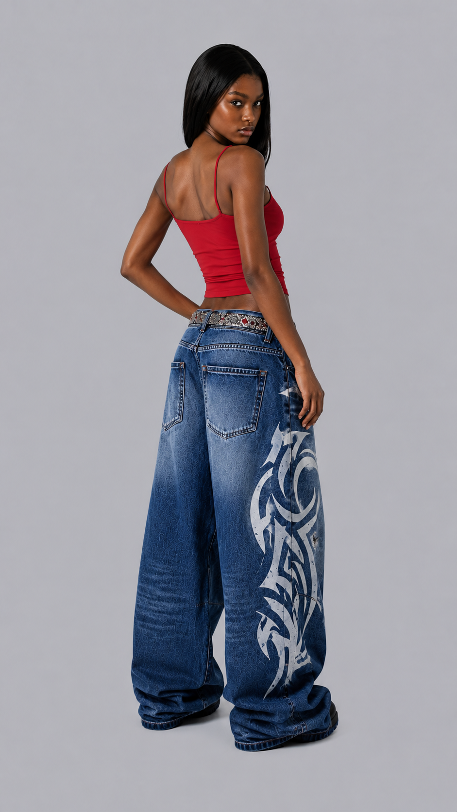 Coco Graffiti Baggy Jeans