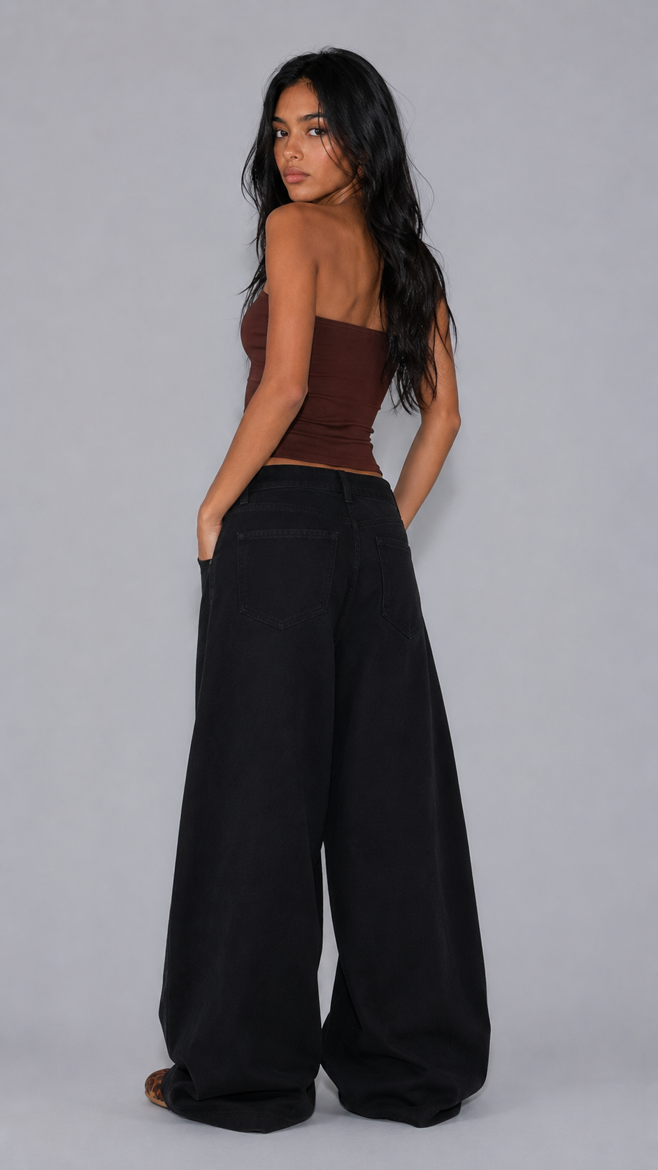 Mila Noir Baggy Jeans