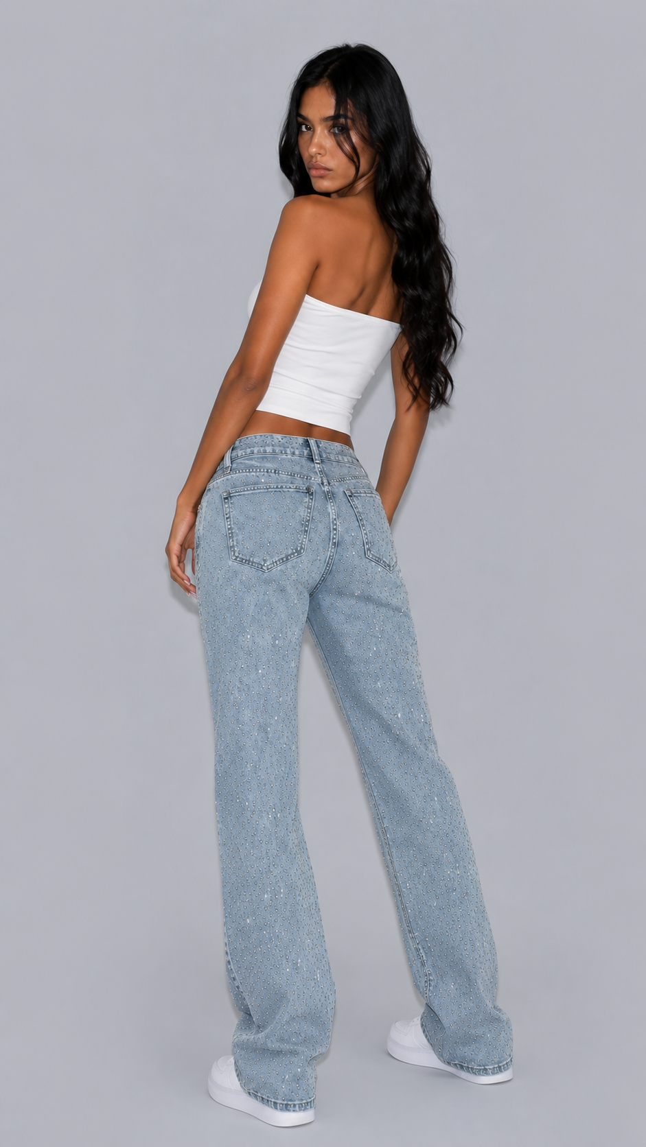Cleo Crystal Straight Jeans