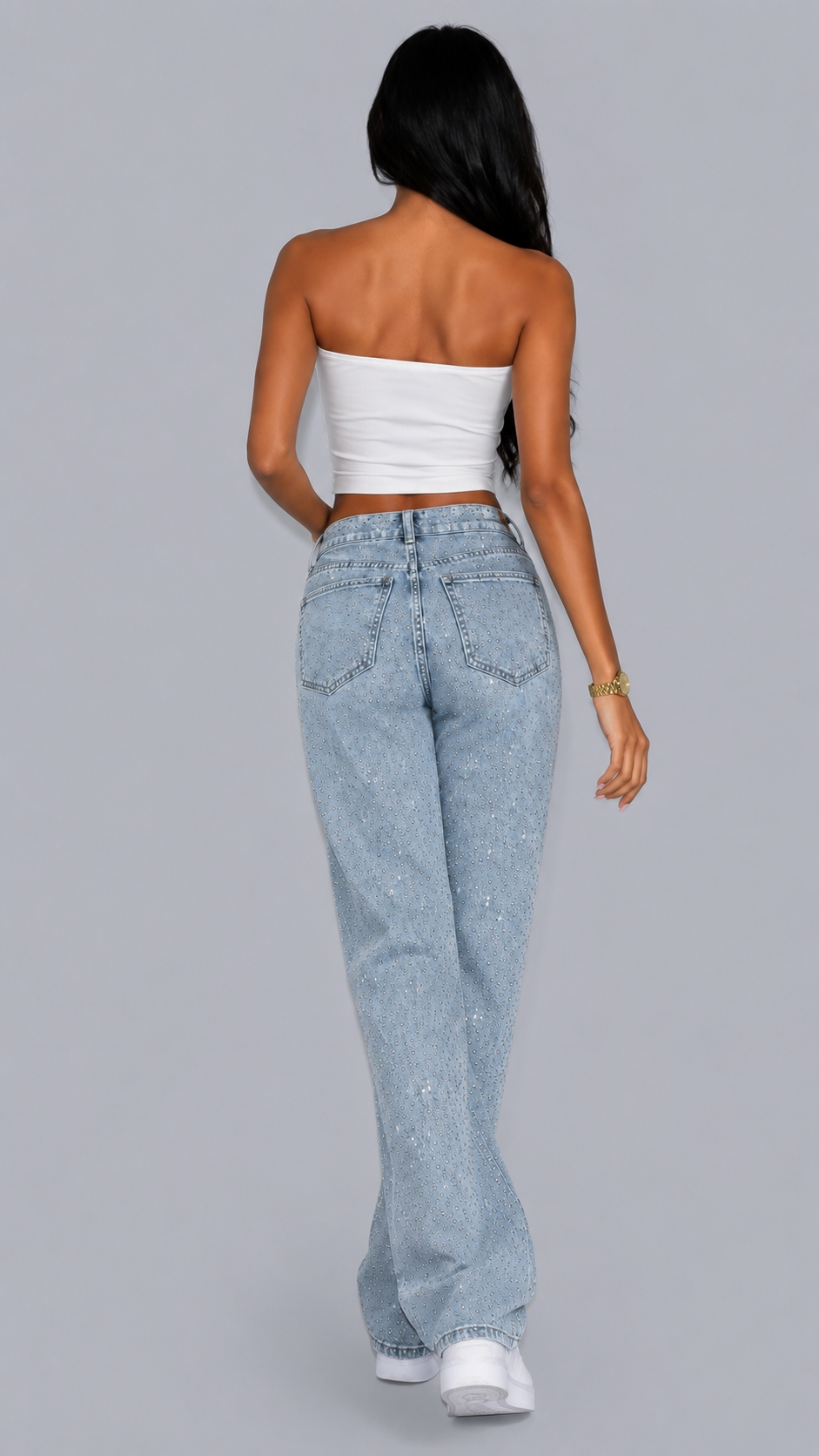 Cleo Crystal Straight Jeans