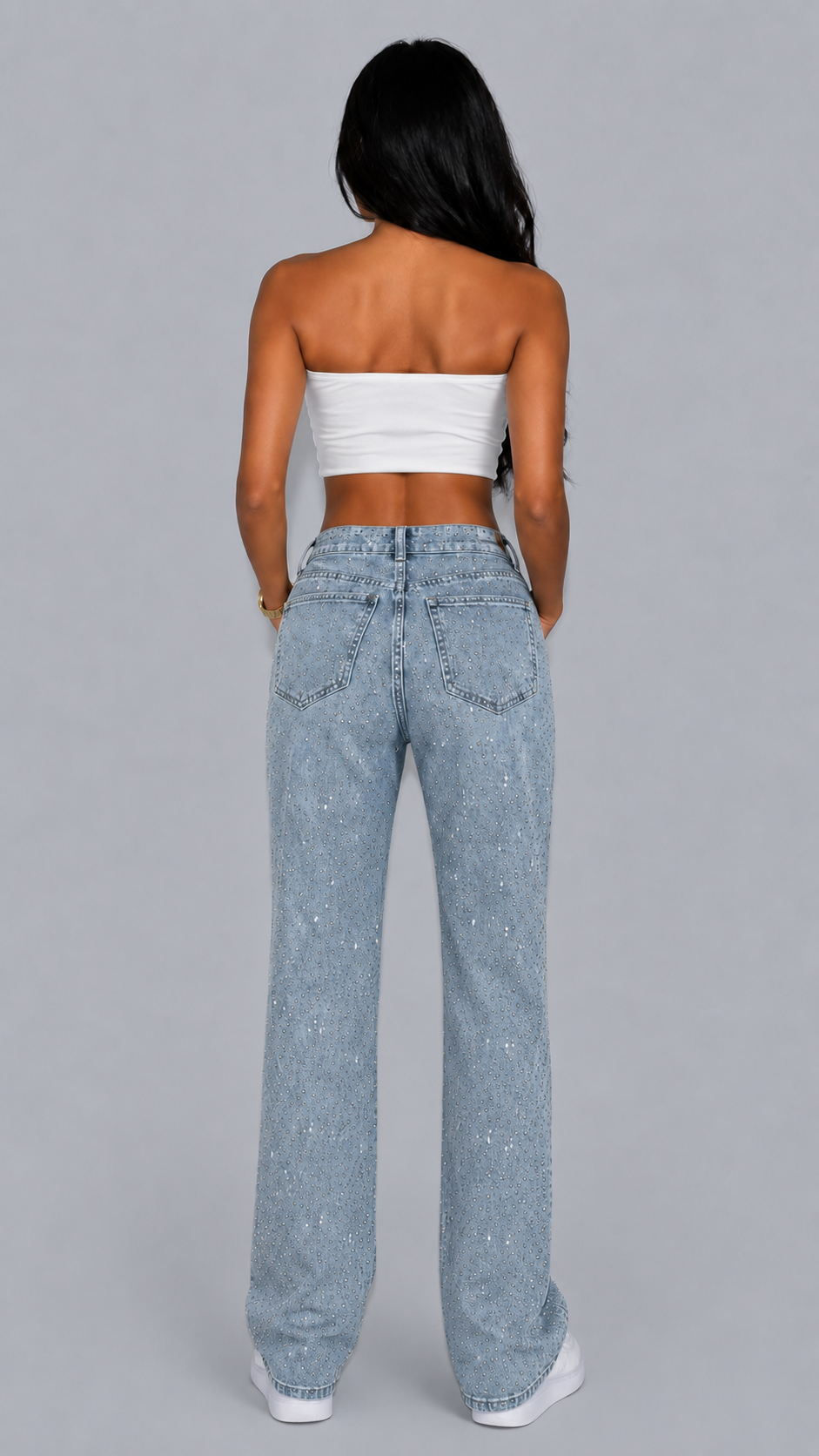 Cleo Crystal Straight Jeans