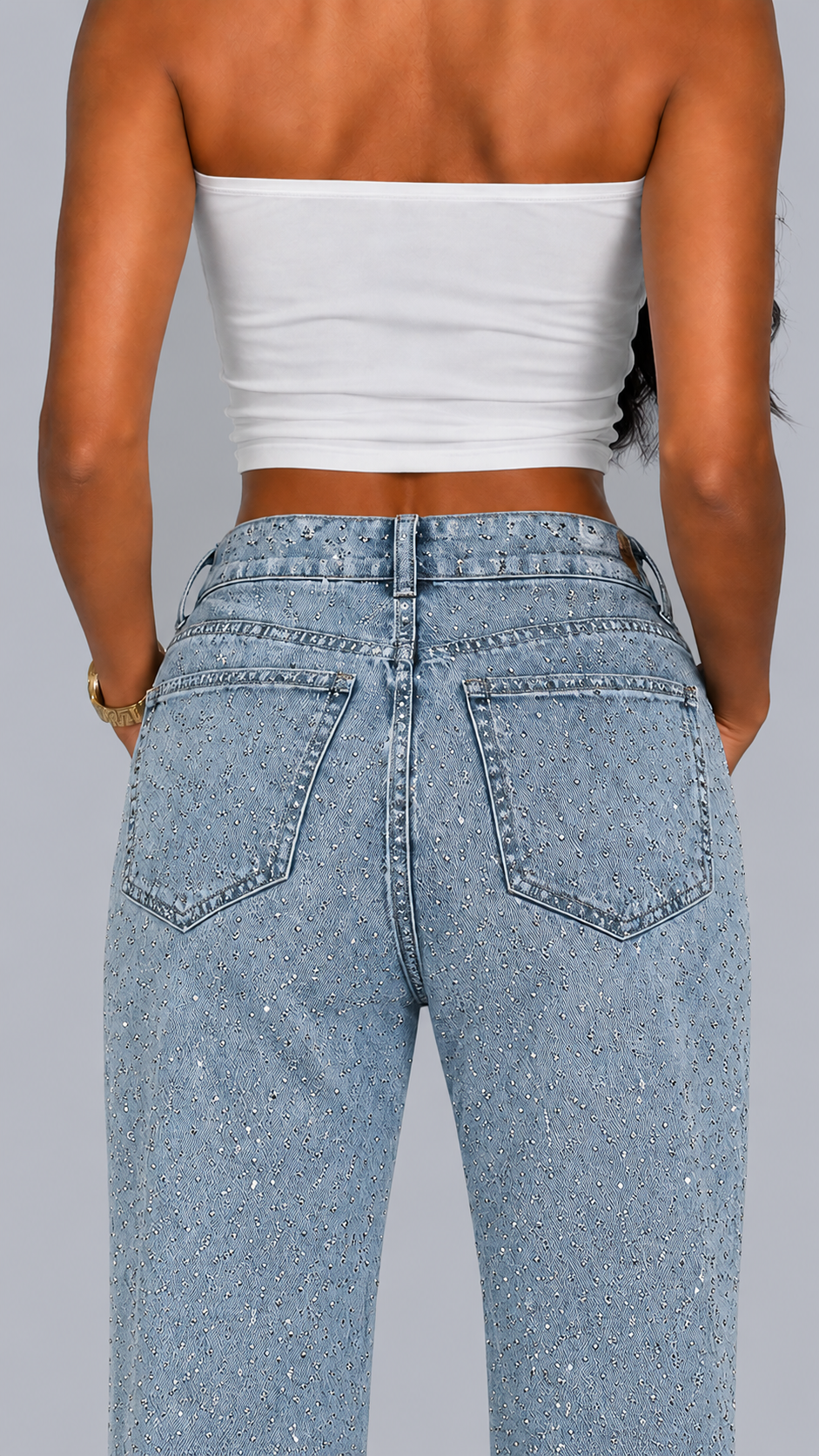 Cleo Crystal Straight Jeans