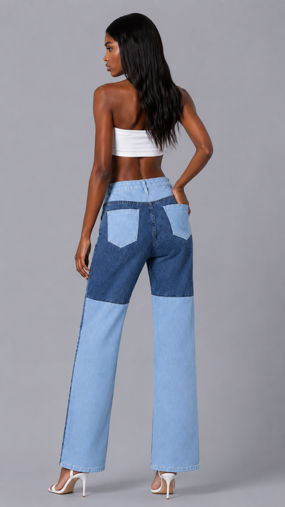 Remi Colorblock Straight Jeans