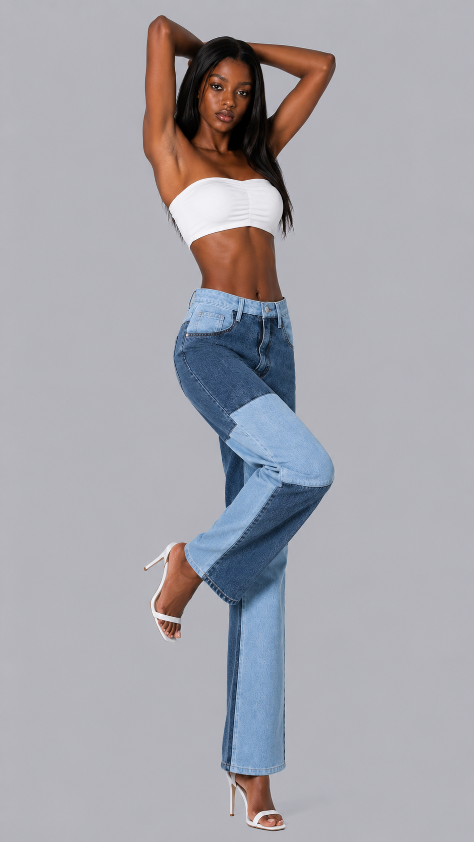 Remi Colorblock Straight Jeans