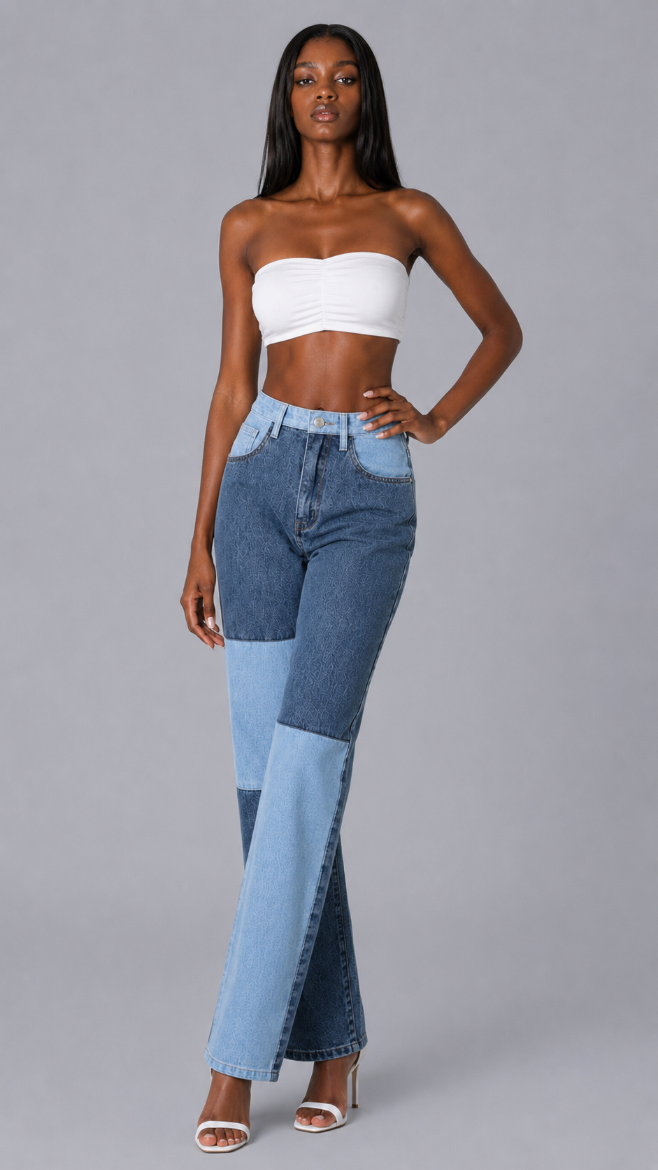 Remi Colorblock Straight Jeans