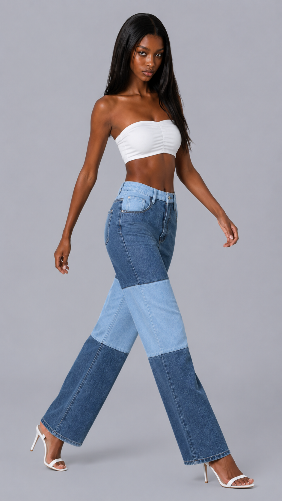 Remi Colorblock Straight Jeans