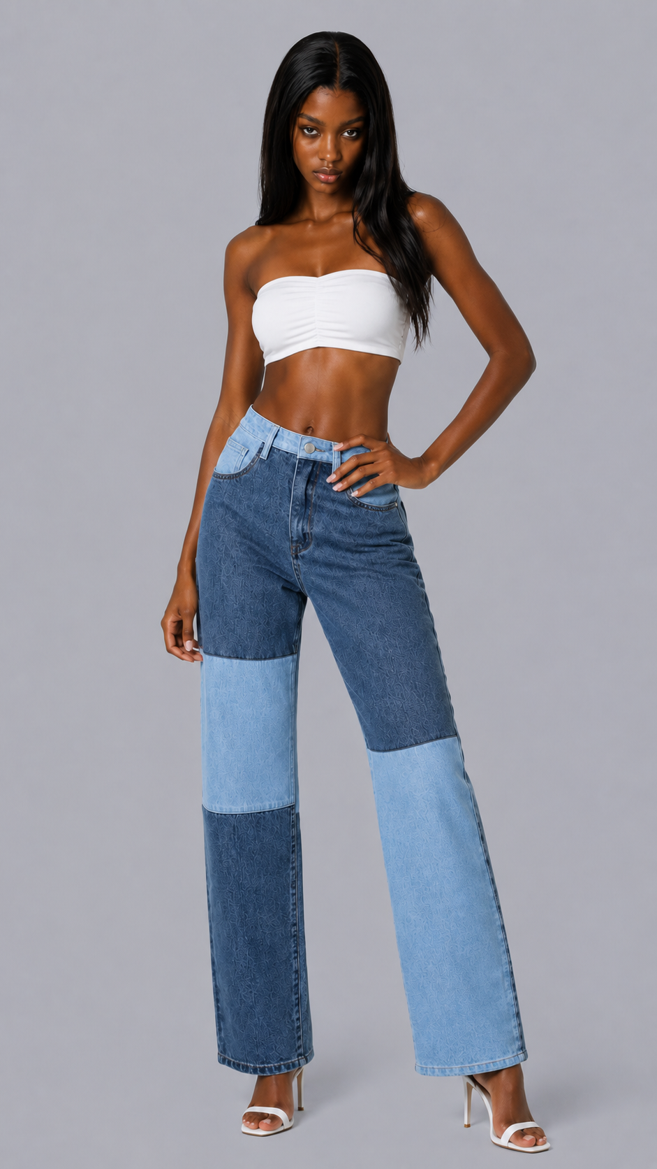 Remi Colorblock Straight Jeans