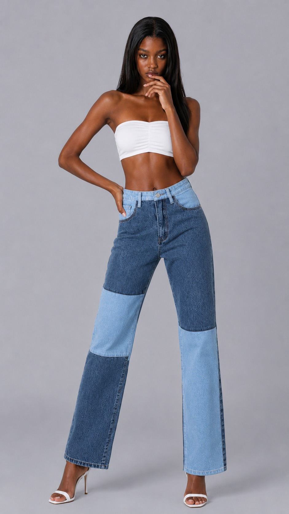 Remi Colorblock Straight Jeans
