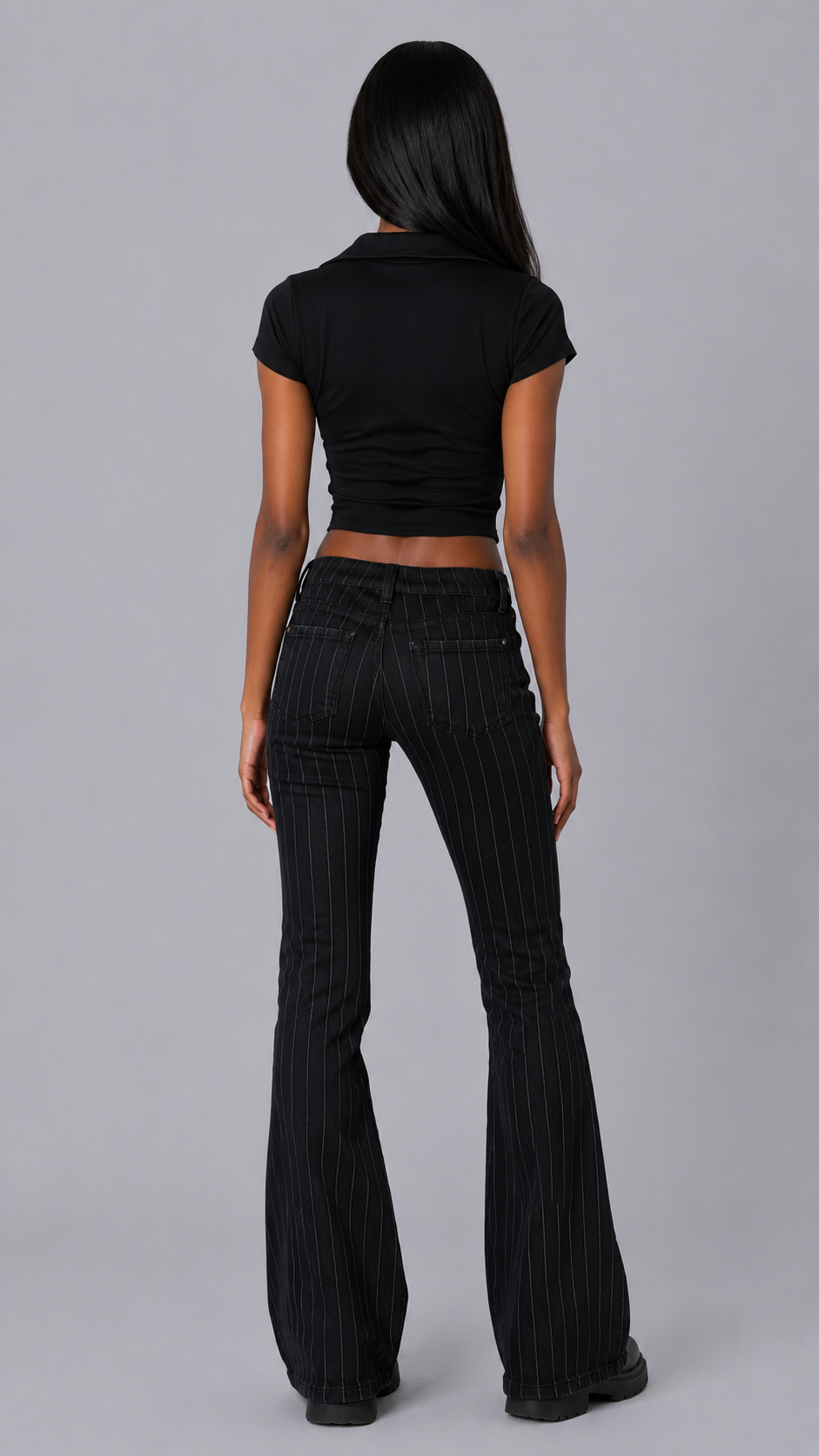 Marlowe Pinstripe Bootcut Jeans