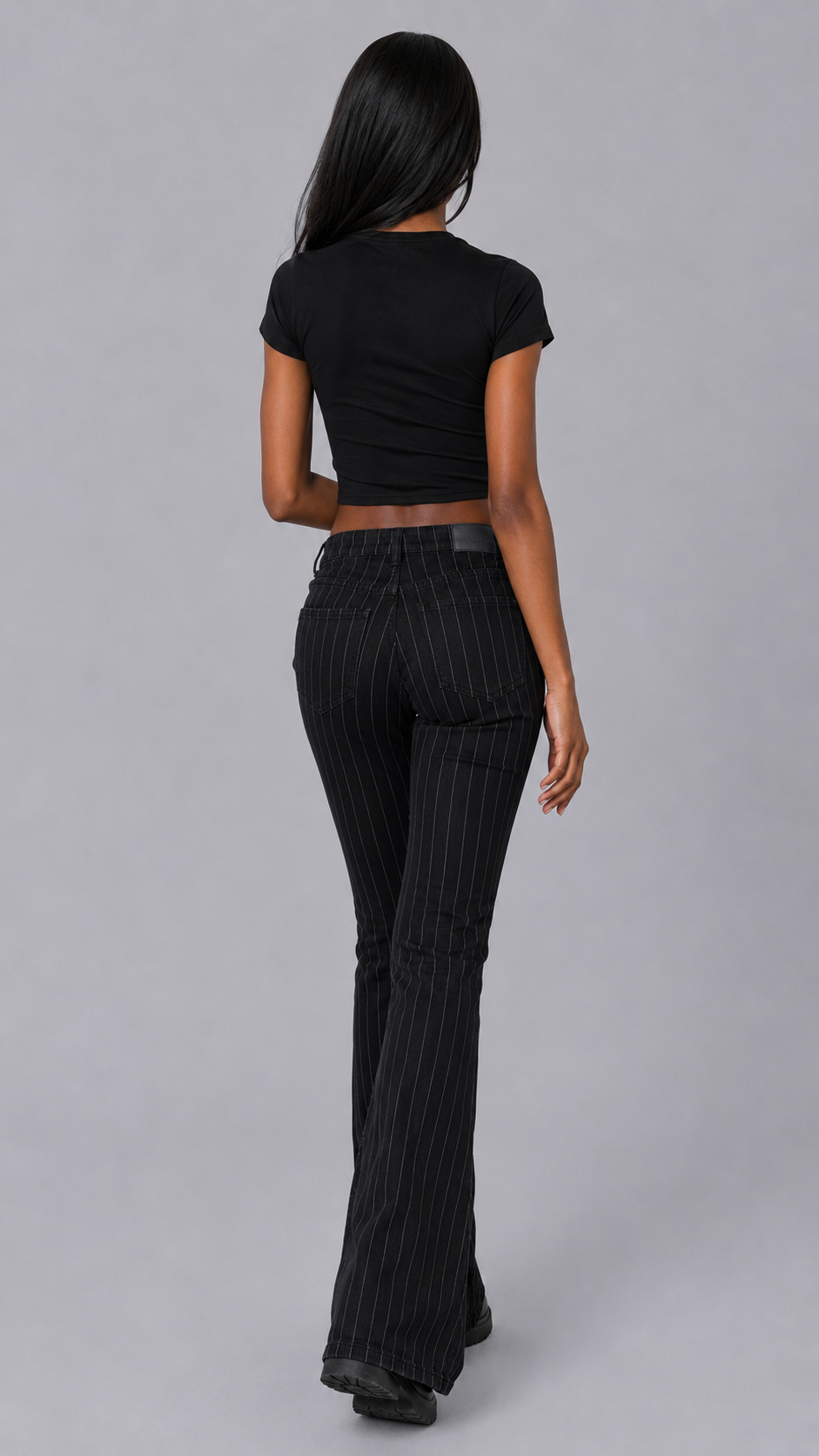 Marlowe Pinstripe Bootcut Jeans
