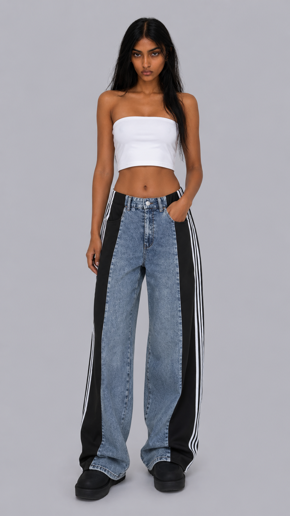 Harlow Track Baggy Jeans