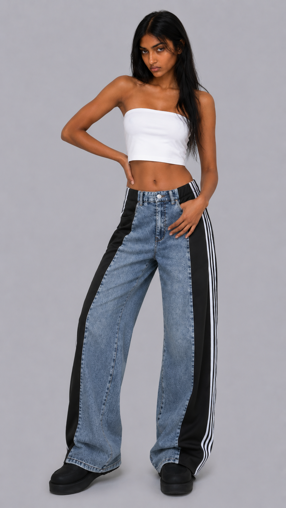 Harlow Track Baggy Jeans