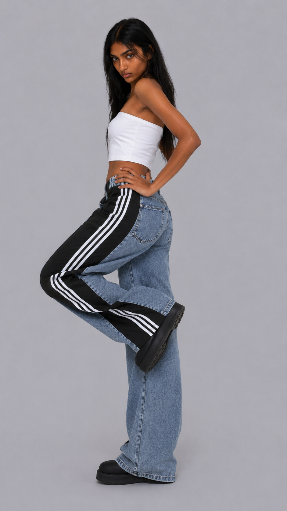 Harlow Track Baggy Jeans