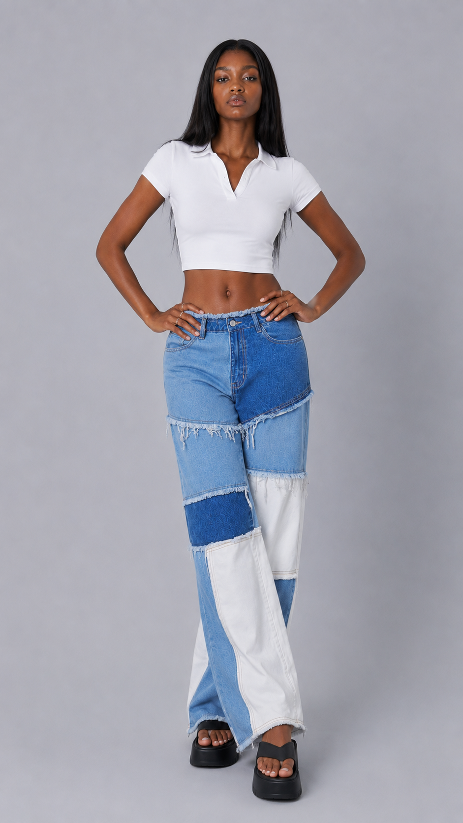 Freya Patchwork Baggy Jeans