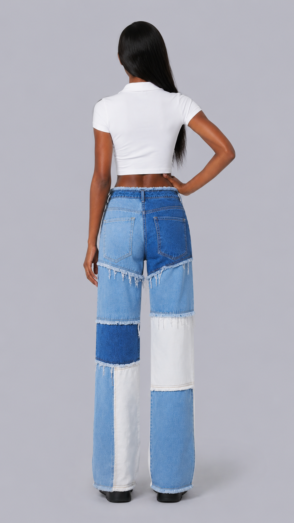Freya Patchwork Baggy Jeans
