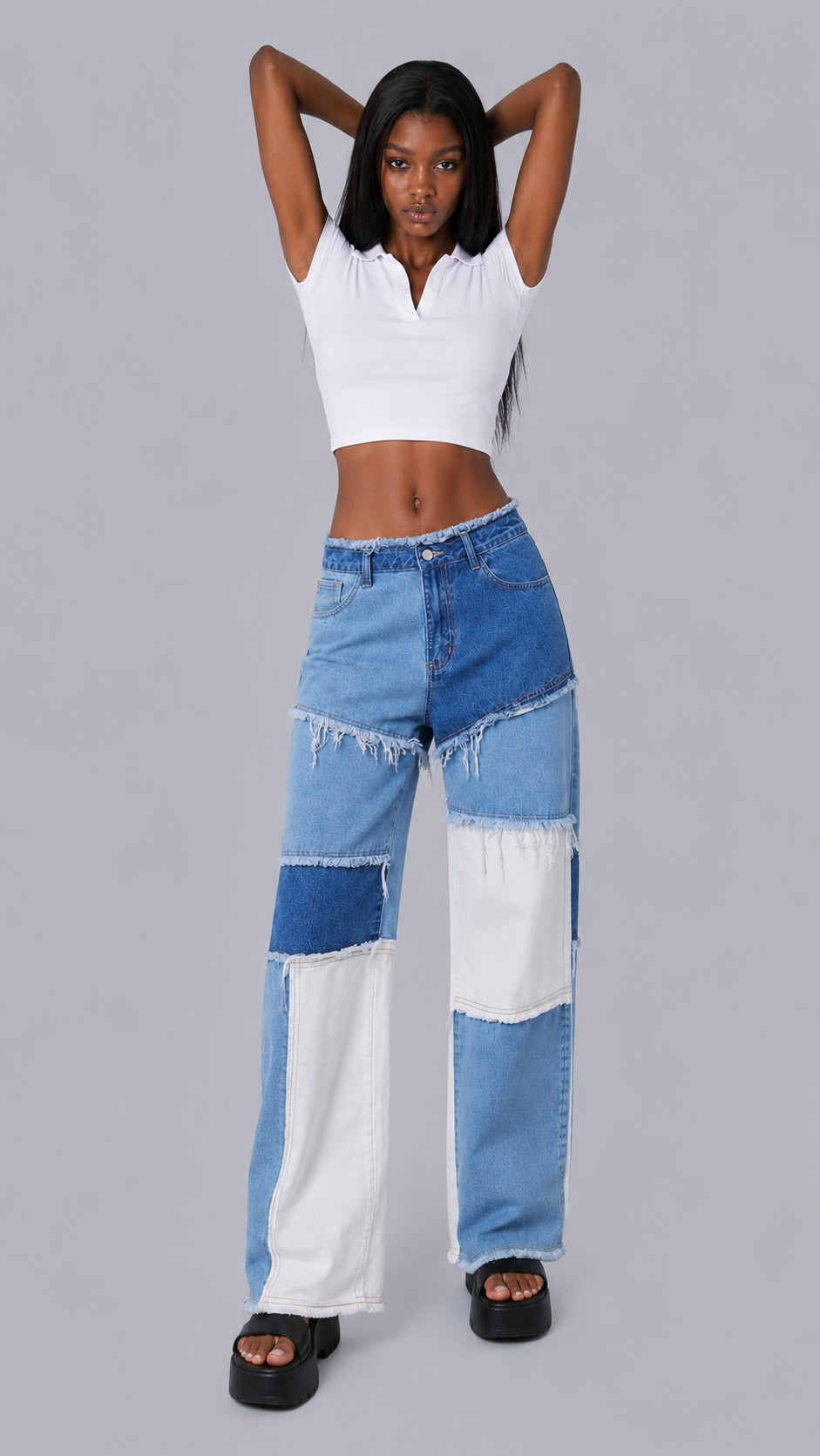 Freya Patchwork Baggy Jeans