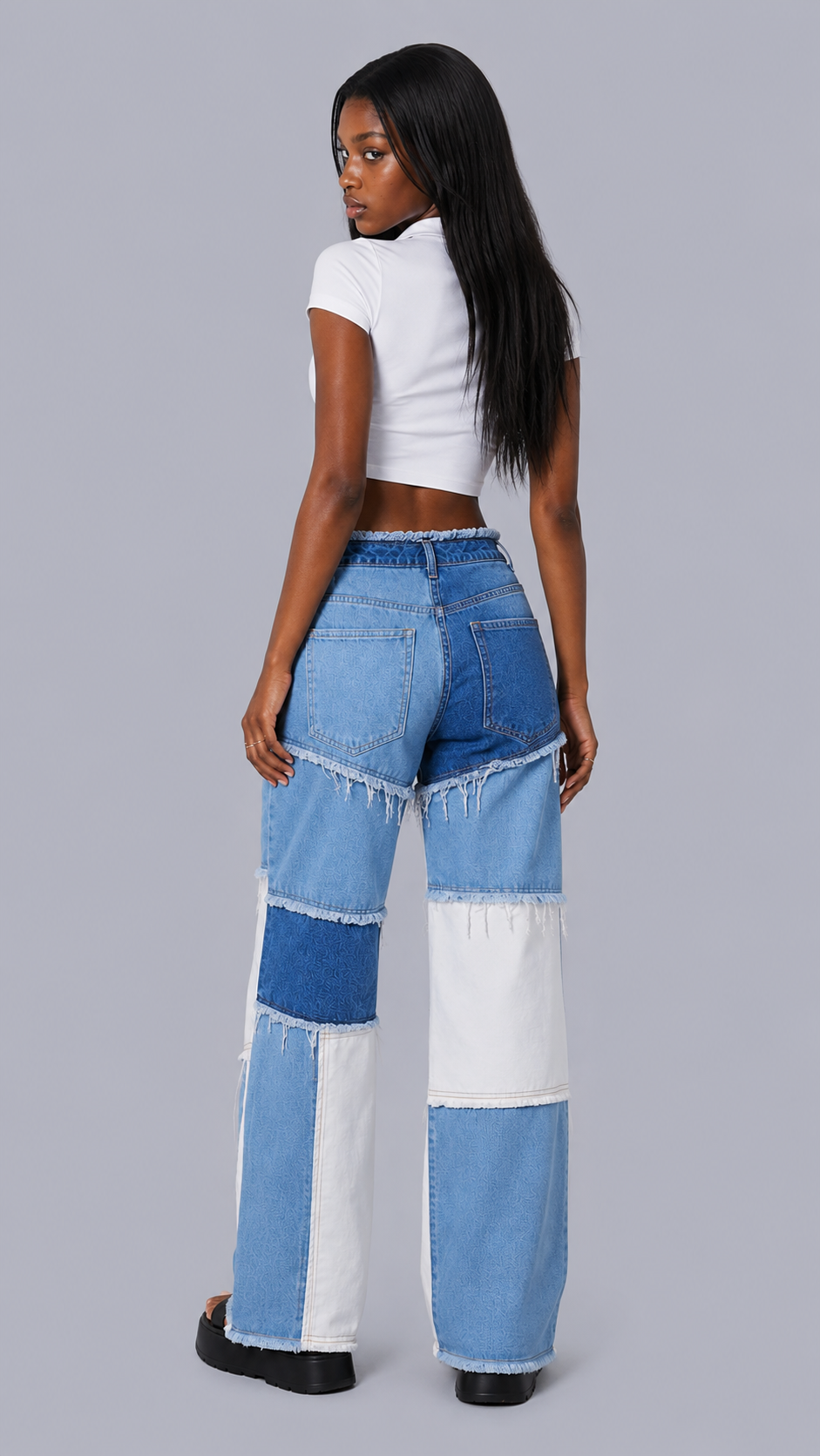 Freya Patchwork Baggy Jeans