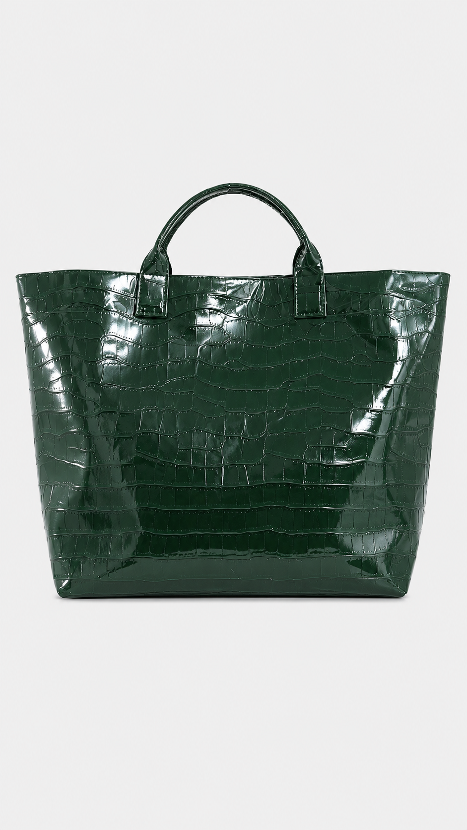 Emerald Croc Tote Bag