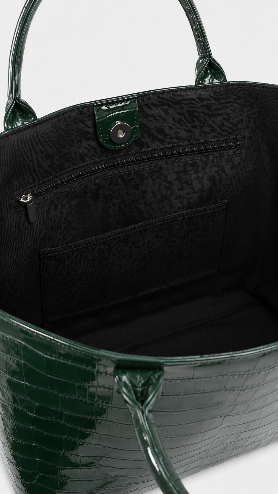Emerald Croc Tote Bag