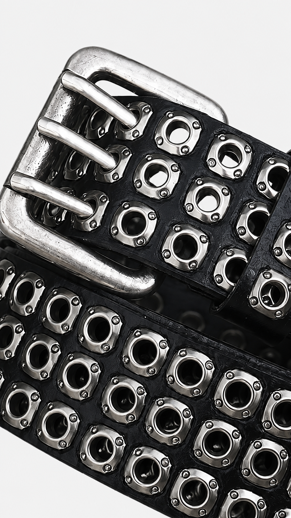 Silver Grommet Studded Belt