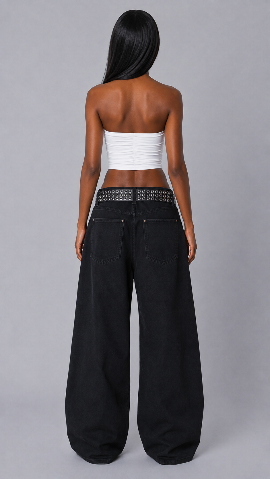 Silver Grommet Studded Belt