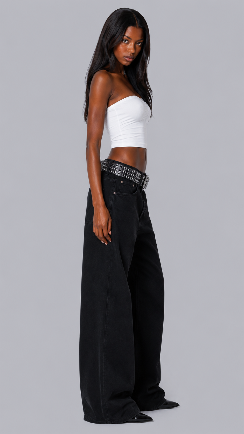Silver Grommet Studded Belt