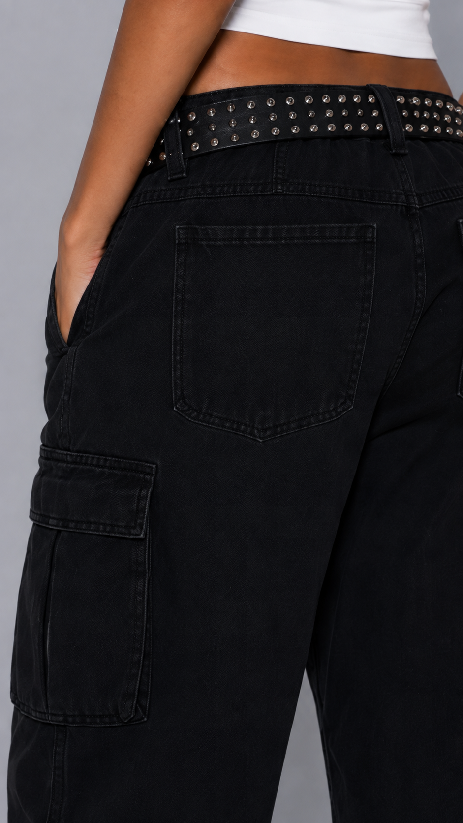 Nadia Black Cargo Shorts