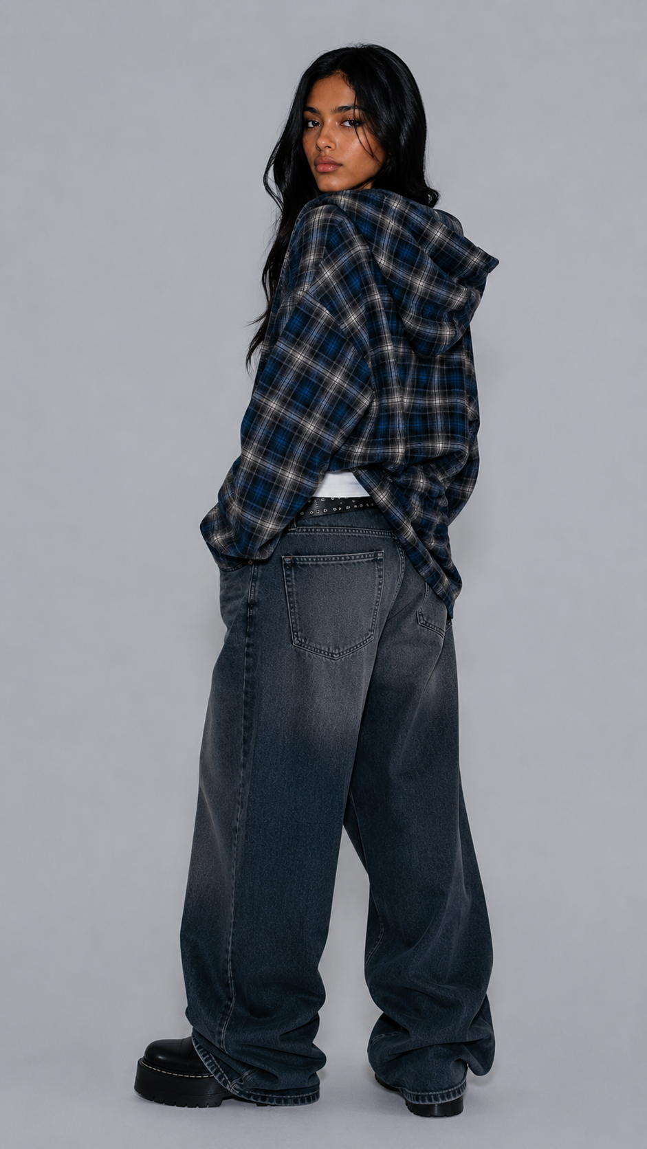 Nadia Plaid Hoodie