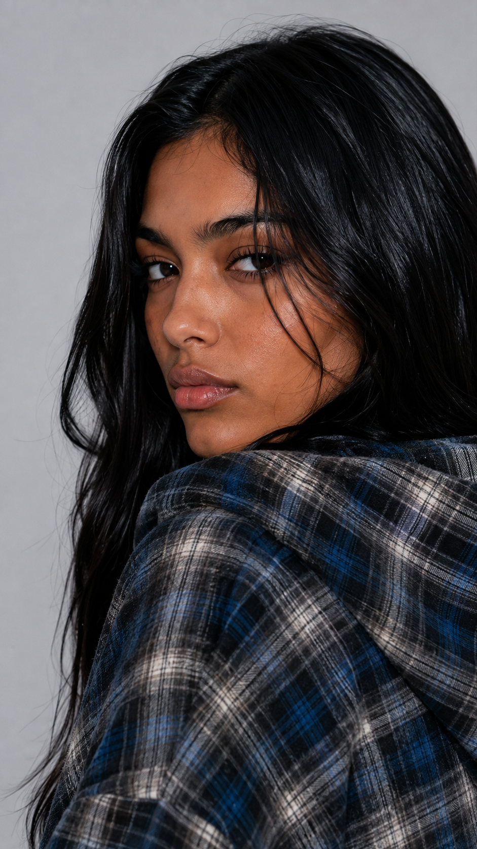 Nadia Plaid Hoodie