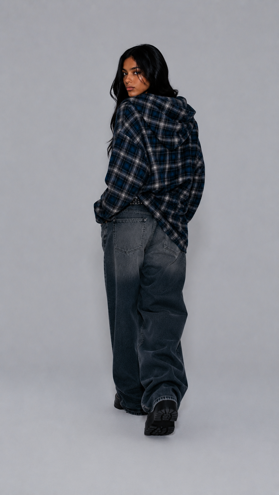 Nadia Plaid Hoodie