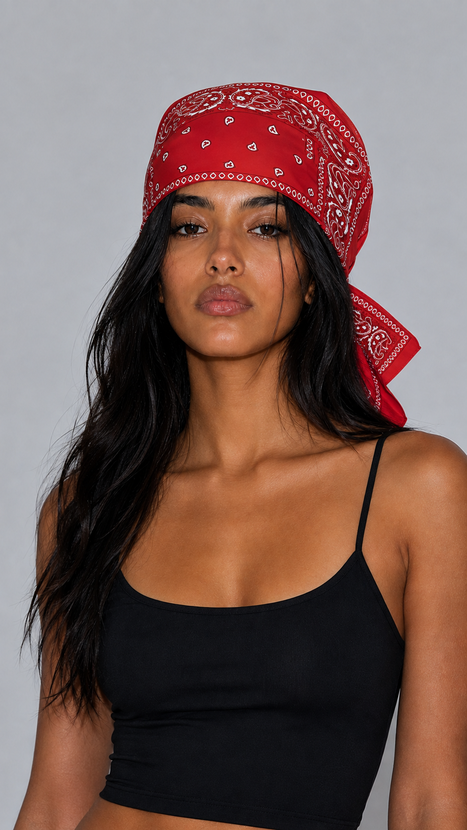 Red Rosa Paisley Scarf