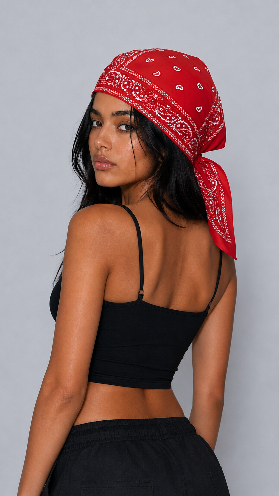 Red Rosa Paisley Scarf