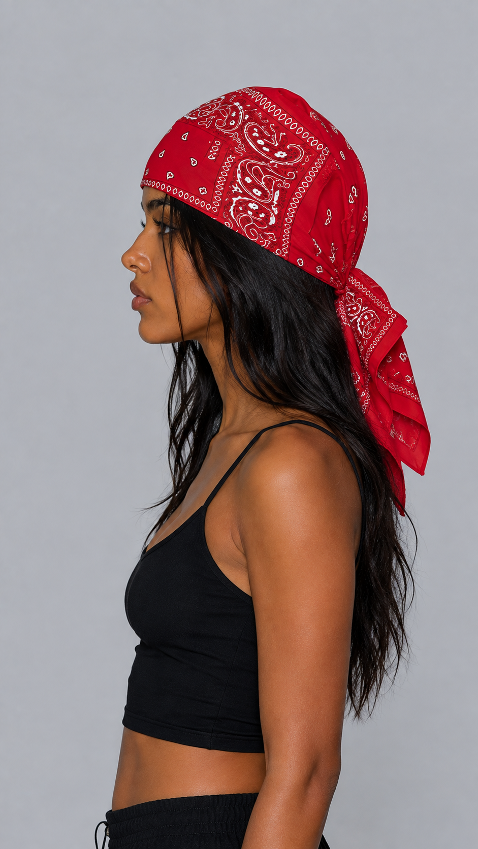 Red Rosa Paisley Scarf