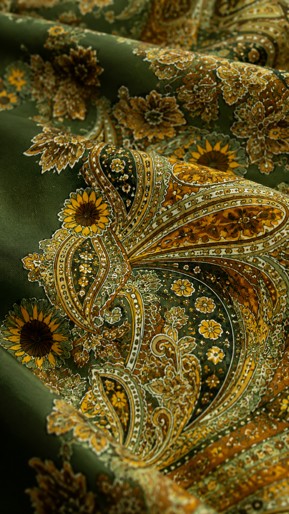 Olive Wren Paisley Scarf