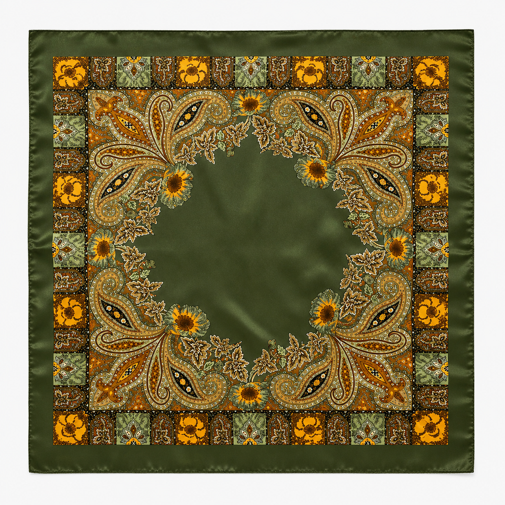 Olive Wren Paisley Scarf