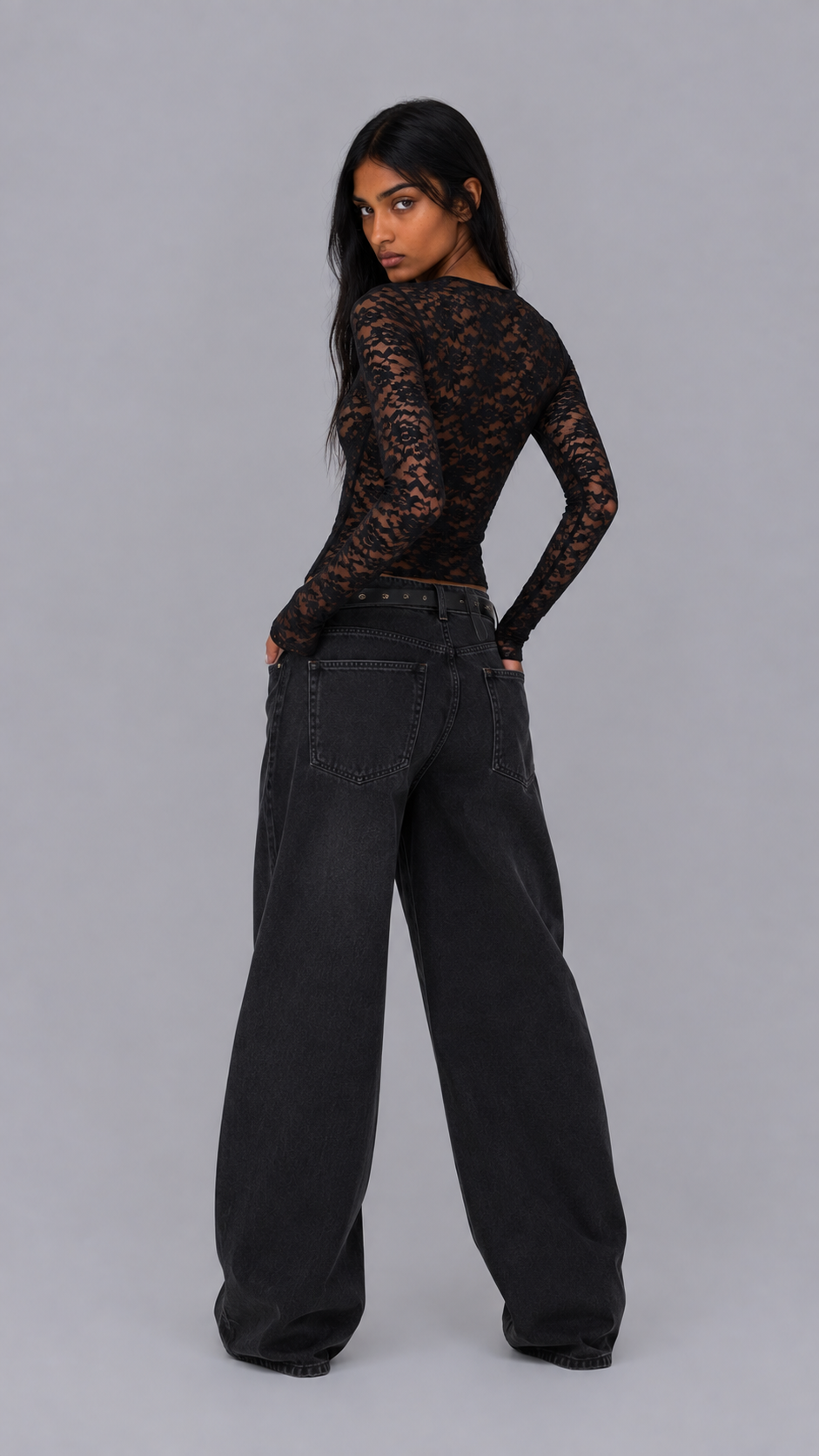 Nyx Deep-V Lace Top
