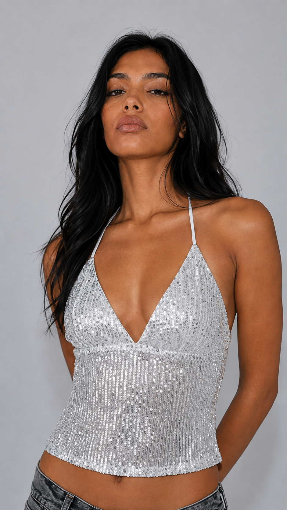 Crystal Silver Top