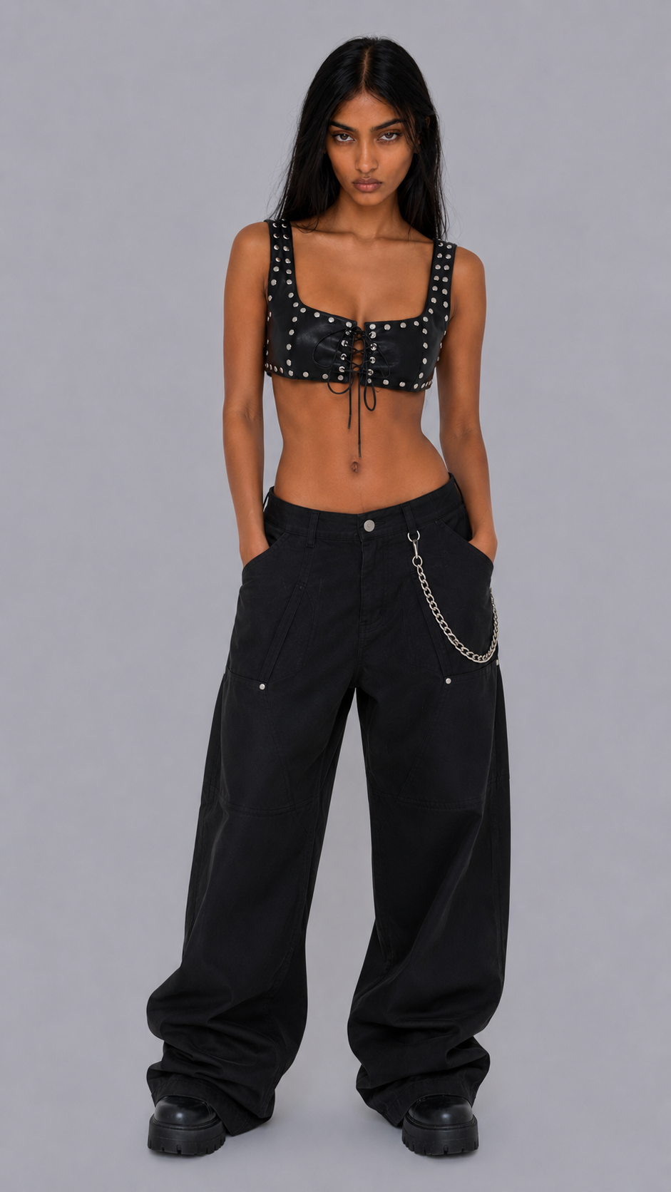 Blitz Studded Corset Top
