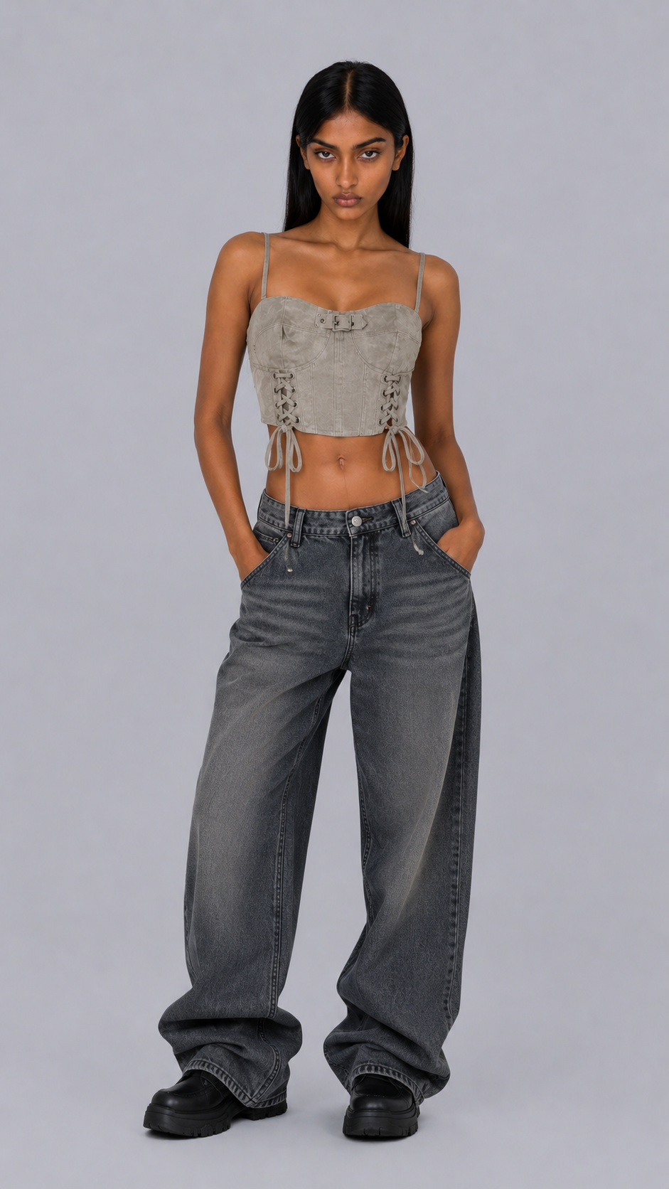 Dune Suede Corset Top