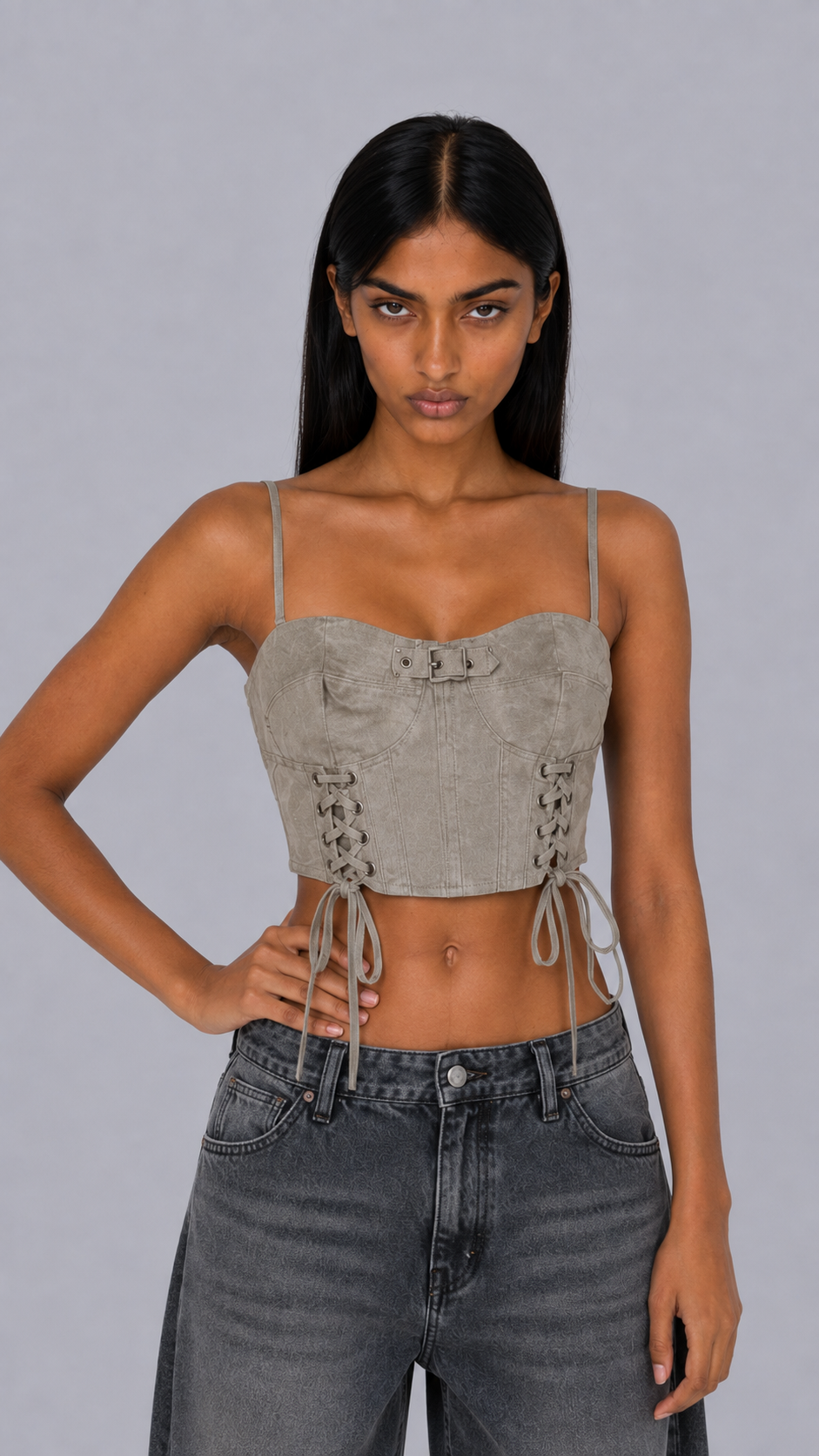 Dune Suede Corset Top