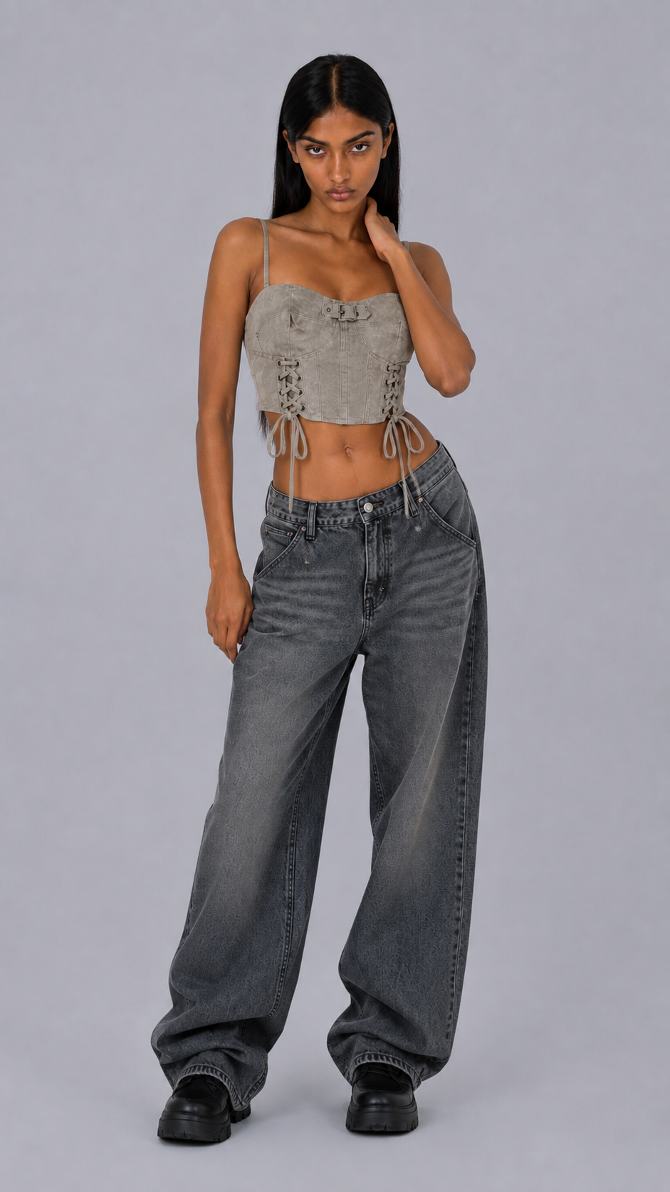 Dune Suede Corset Top
