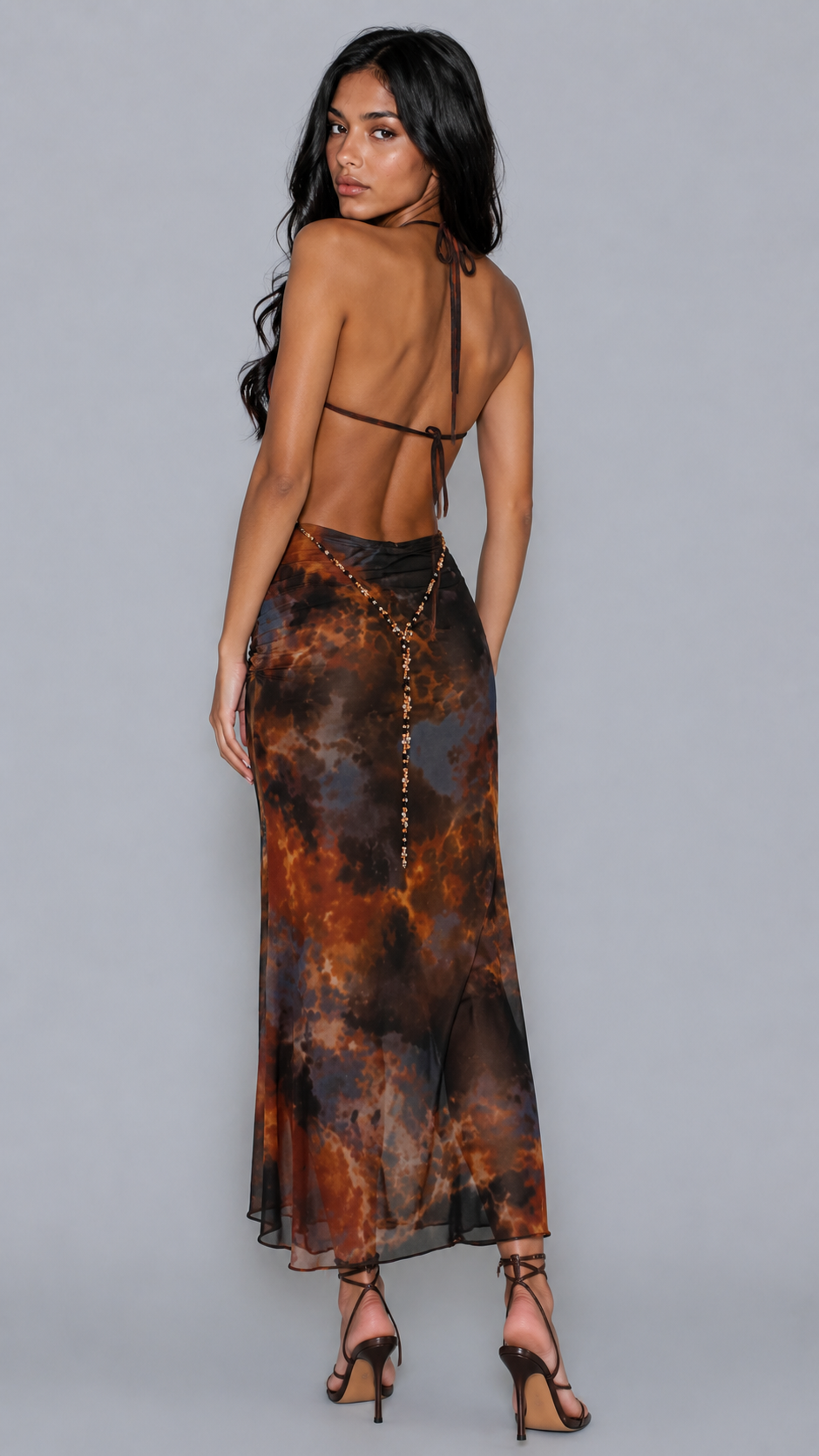 Marina Tortoiseshell Maxi Dress