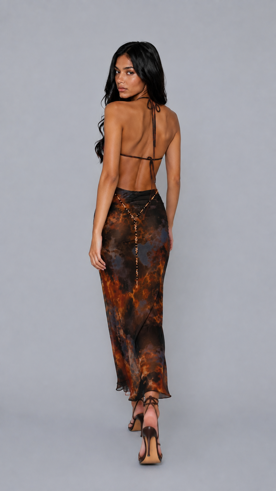 Marina Tortoiseshell Maxi Dress