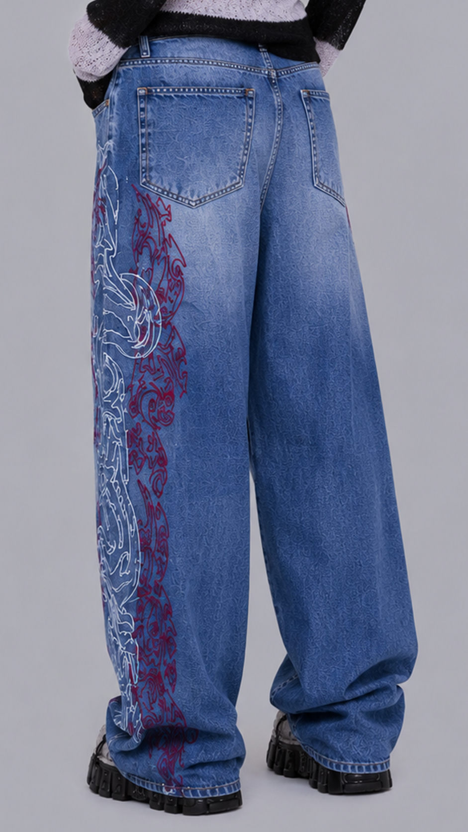 Inez Tribal Baggy Jeans
