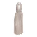 Women's Open Cut High Waist Navel Baring Dress Breathable Casual Loose Fit H-Shape V-Neck Sleeveless Thin Fabric Dress